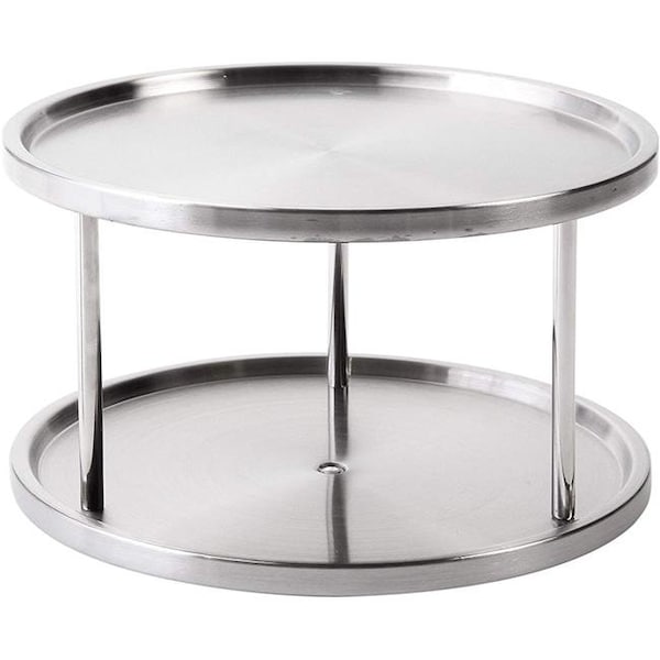 Jiallo Jiallo WE-HW01 Stainless Steel Two-Tier Turntable Lazy Susan - WE-HW01