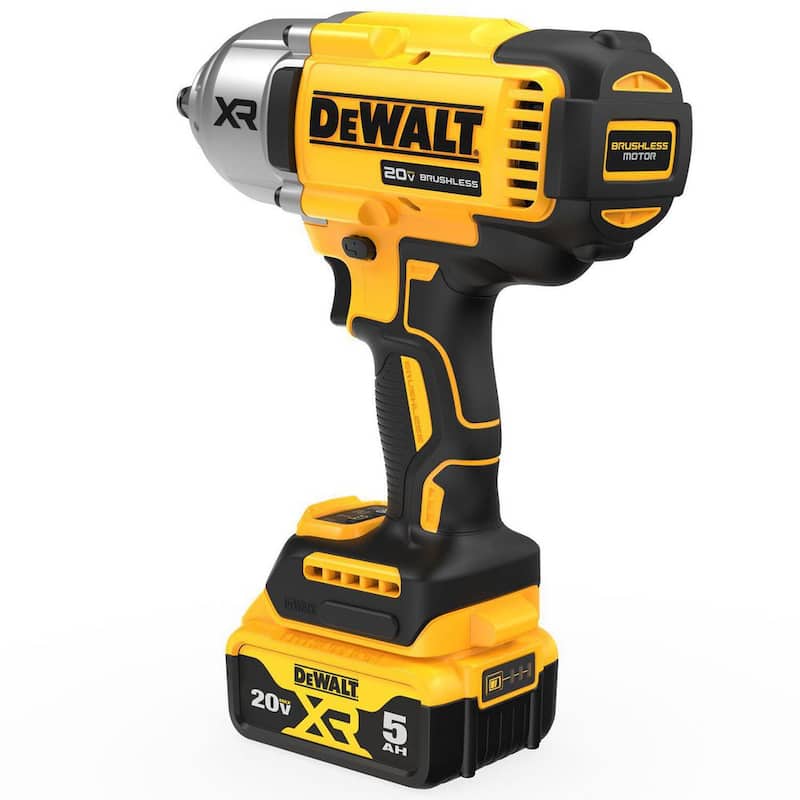 Juego de llave de impacto inalámbrica DEWALT 20V MAX de iones de litio de 1/2 pulgada - DCF900P1