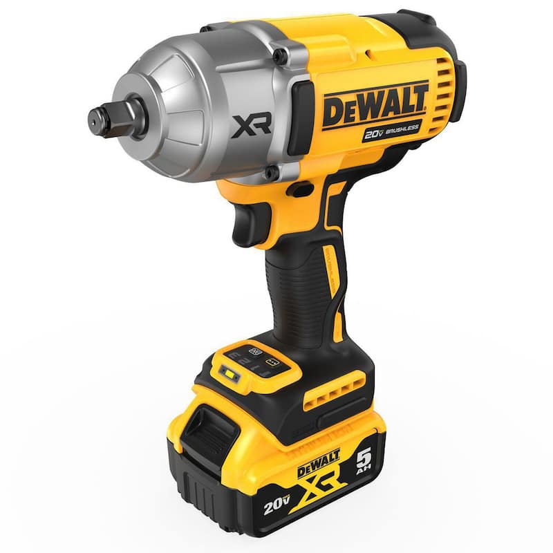 Juego de llave de impacto inalámbrica DEWALT 20V MAX de iones de litio de 1/2 pulgada - DCF900P1