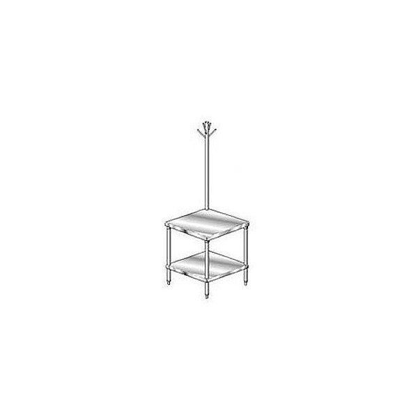 Aero Aero Manufacturing Mixer Stand W/ Utensil Rack, 16 Ga 430 Stainless Steel Top, 30"W x 30"D - 4MGRU-3030