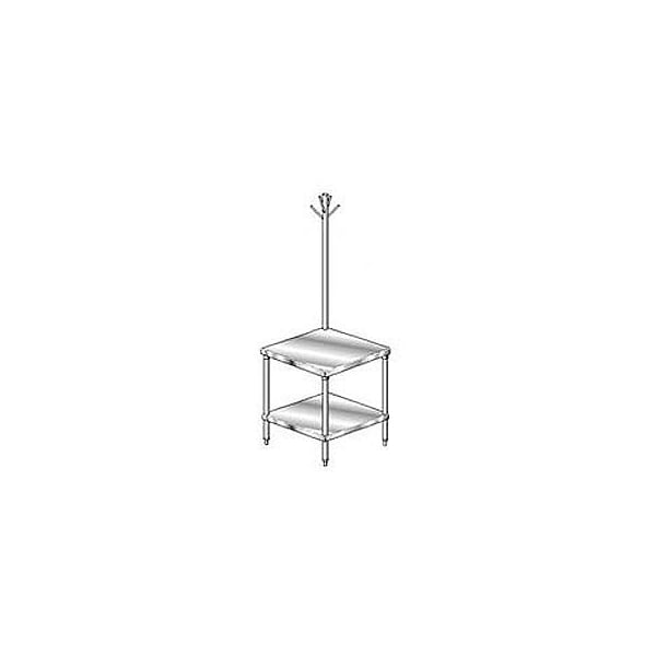 Aero Aero Manufacturing Mixer Stand W/ Galv Shelf, 16 Ga 430 Stainless Steel Top, 36"W x 30"D - 4MGRU-3036