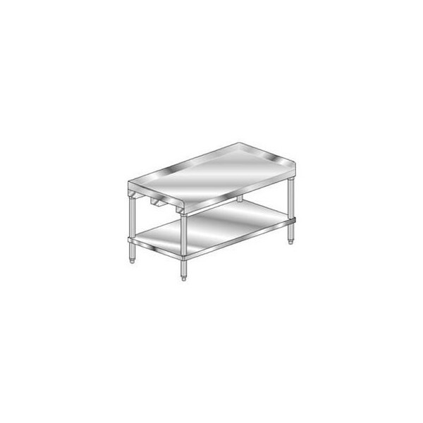 Aero Aero Manufacturing Equipment Stand W/ Backsplash, 14 Ga 304 Stainless Steel Top, 84"Wx30"D - 2EG-3084