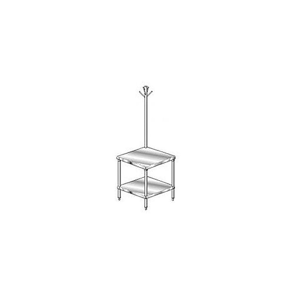 Aero Aero Manufacturing Mixer Stand W/ Utensil Rack, 14 Ga 304 Stainless Steel Top, 24"W x 24"D - 2MSRU-2424