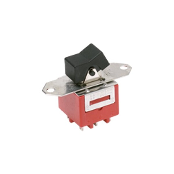 Componente C&K Interruptor basculante, DPDT, Encendido-Apagado, 10A, 30Vcd, Terminal de conexión rápida, Actuador basculante, Montaje en panel - 9221J3Z4QD3