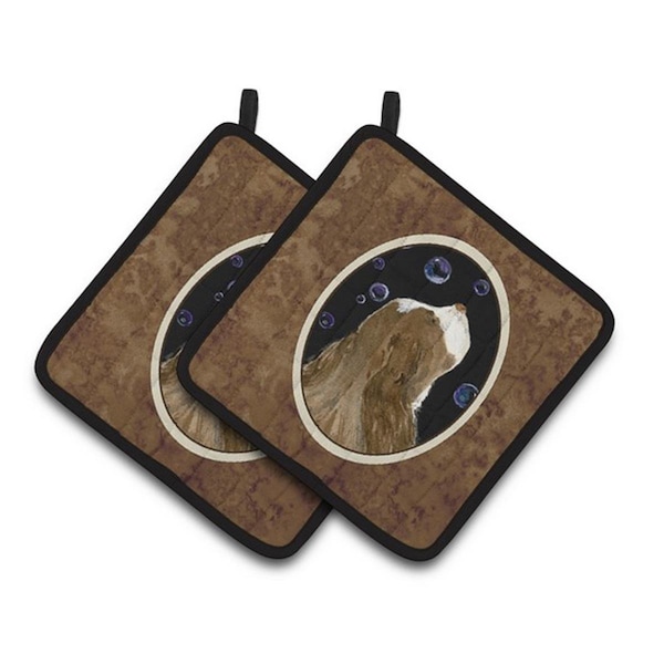 Carolines Treasures Springer Spaniel Pair of Pot Holders, 7.5 x 3 x 7.5 in. - SS8941PTHD