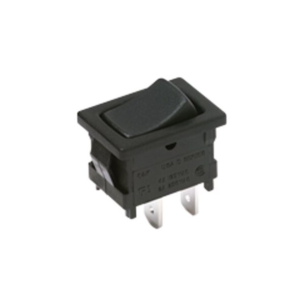 Componentes C&K Interruptor basculante, Spdt, Encendido-Apagado, Enclavado, 4A, 30Vdc, Terminal de conexión rápida, Actuador basculante, Montaje en panel - D103J12S205QA