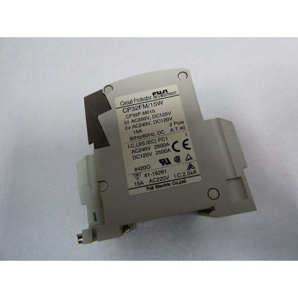 Fuji Miniature Circuit Breaker, 15A, 2 Pole, 240V AC - CP32FM/15W