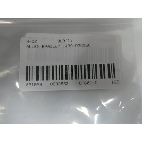 Allen Bradley Miniature Circuit Breaker, 1489-D Series, 5A, 2 Pole, Not Rated, C Curve - 1489-D2C050
