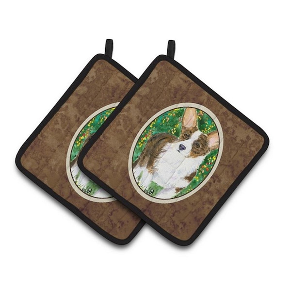 Carolines Treasures Corgi Pair of Pot Holders, 7.5 x 3 x 7.5 in. - SS8970PTHD