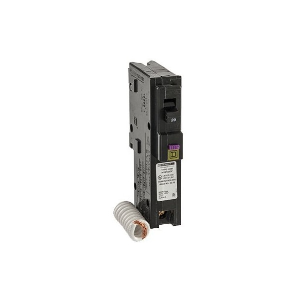 Square D Combination Circuit Breaker, HOM Series, 20A, 1 Pole, 120V AC, 10kA - HOM120DFC