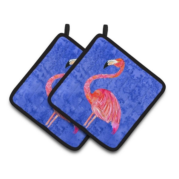 Carolines Treasures Flamingo Pair of Pot Holders, 7.5 x 3 x 7.5 in. - 8685PTHD