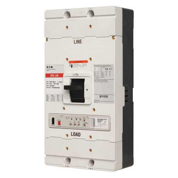 Eaton Molded Case Circuit Breaker, MDL Series, 800A, 3 Pole, 600V AC, 65kA at 240V AC - MDL3800