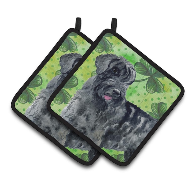 Carolines Treasures Giant Schnauzer St.Patricks Pair of Pot Holders - BB9834PTHD