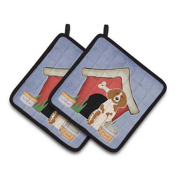 Carolines Treasures Dog House Collection Brittany Spaniel Pair of Pot Holders - BB2826PTHD