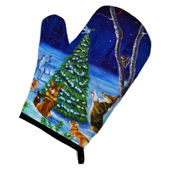 Carolines Treasures Corgi Christmas Peace Oven Mitt - 7304OVMT