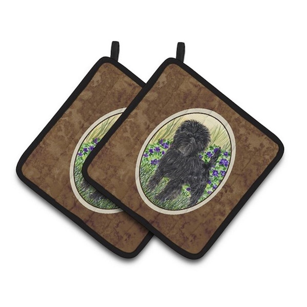 Carolines Treasures Affenpinscher Pair of Pot Holders, 7.5 x 3 x 7.5 in. - SS8151PTHD