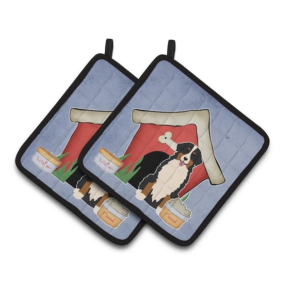 Carolines Treasures Dog House Collection Bernese Mountain Dog Pair of Pot Holders - BB2790PTHD