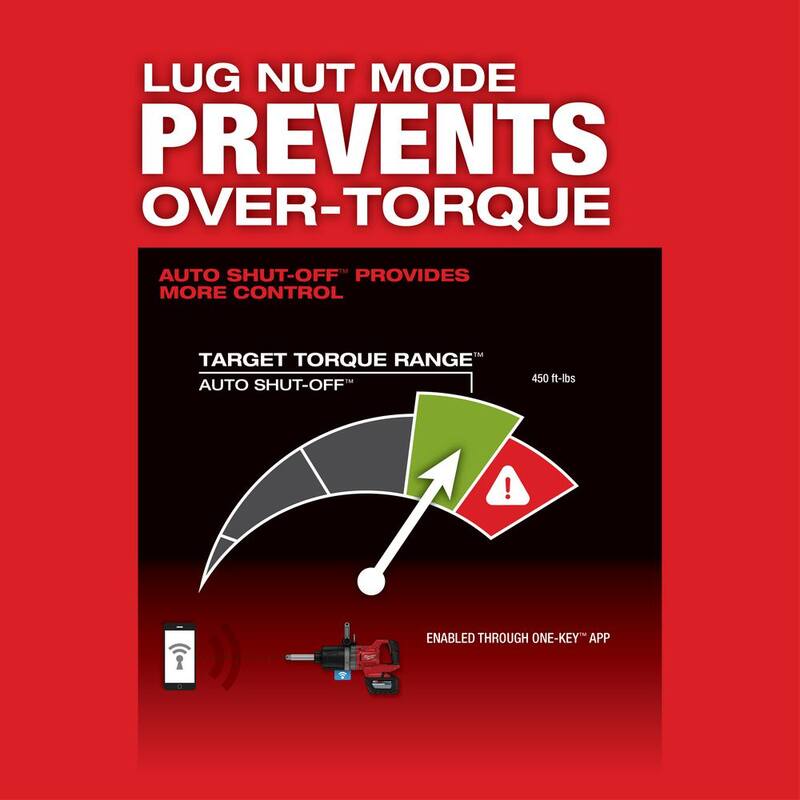 Llave de impacto inalámbrica sin escobillas Milwaukee M18 FUEL de 18V de iones de litio de 1 pulgada con mango en D extendido (solo herramienta) - 2869-20.