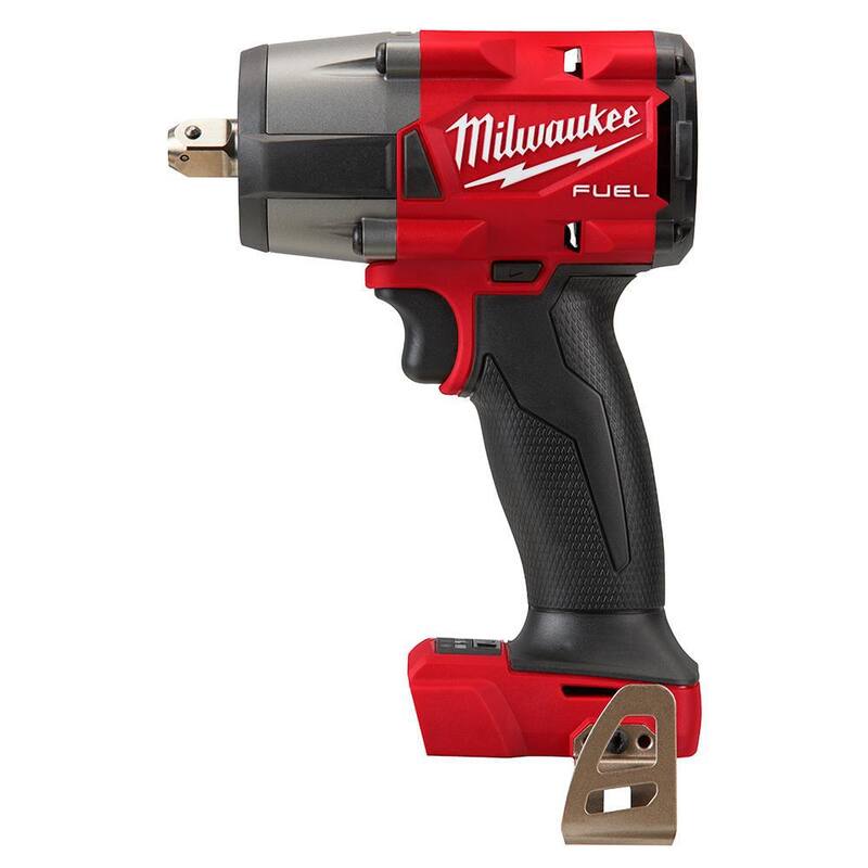 Llave de impacto inalámbrica de torsión media Milwaukee M18 FUEL GEN-2 de 18V de ion de litio sin escobillas de 1/2 pulgadas con pasador de retención (sólo herramienta) - 2962P-20