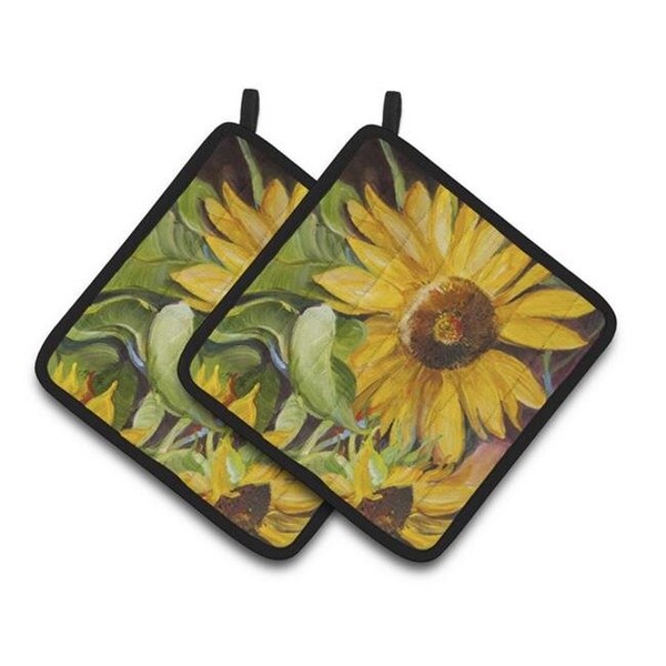 Carolines Treasures Carolines Treasures JMK1265PTHD Sunflowers Pair of Pot Holders; 7.5 x 3 x 7.5 in. - JMK1265PTHD