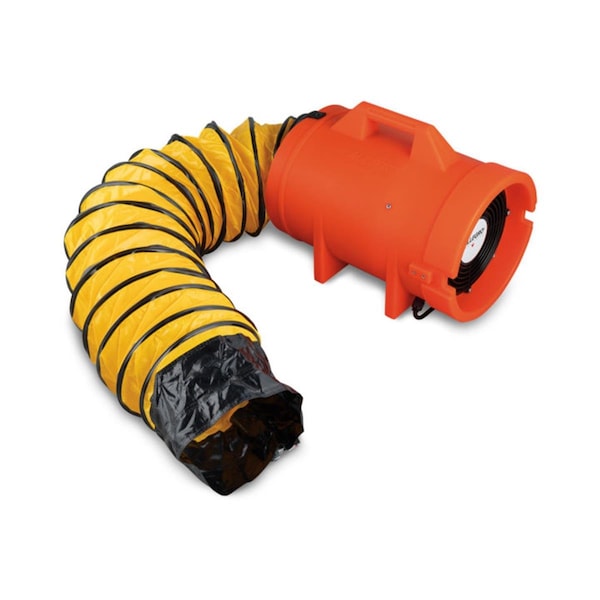 Totalturf 8 in. Axial AC Plastic Mini-Pak Blower with 15 ft. Ducting - TO2750763