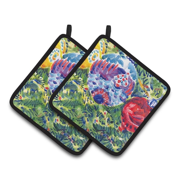 Carolines Treasures Christmas Tree Ornaments Pair of Pot Holders - 6119PTHD