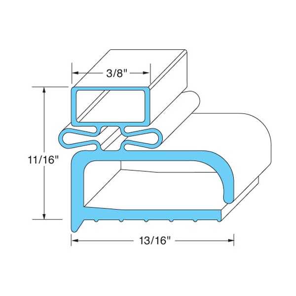 Randell Door Gasket 21-1/4" X 24-1/4" - IN GSK161