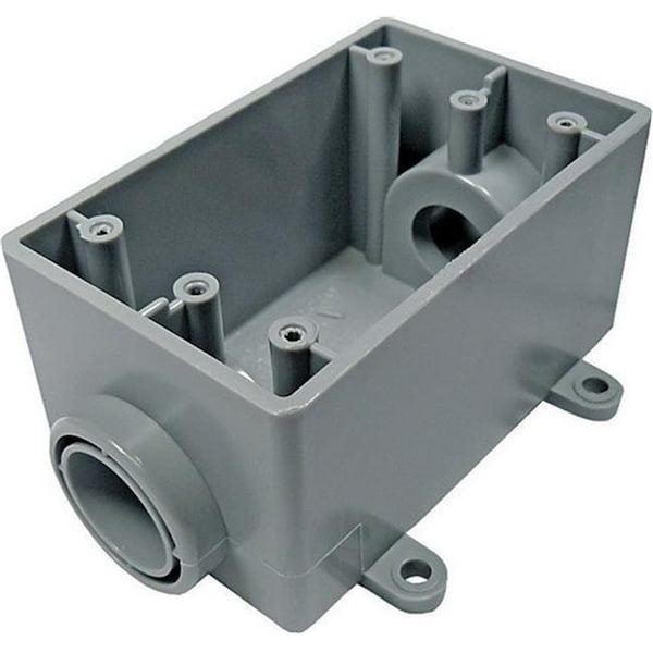 Abb Electrical Box, 18 cu in, Outlet Box Type, 1 Gang, PVC - 32037