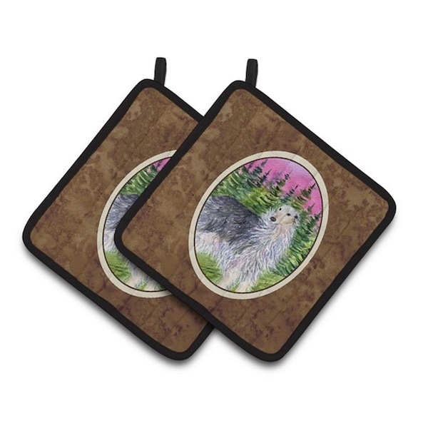 Carolines Treasures Borzoi Pair of Pot Holders, 7.5 x 3 x 7.5 in. - SS8227PTHD