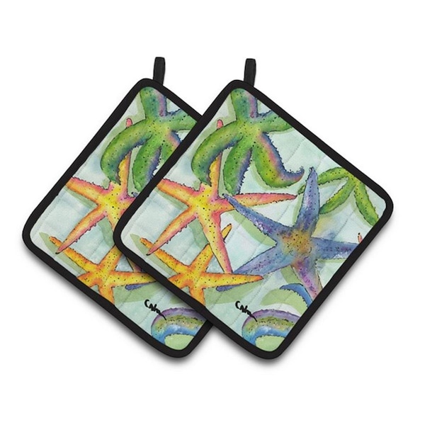 Carolines Treasures Starfish Pair of Pot Holders, 7.5 x 3 x 7.5 in. - 8542PTHD