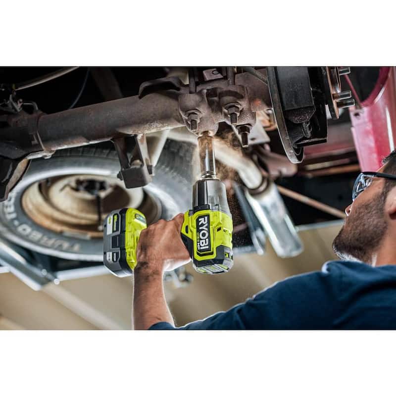 Llave de impacto inalámbrica sin escobillas de alta torsión de 18V y 1/2 pulgadas con 4 modos RYOBI ONE+ HP (Herramienta solamente) - PBLIW01B.