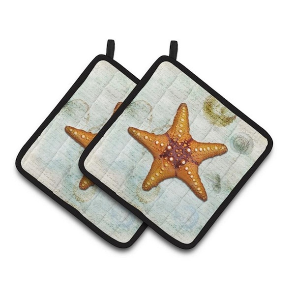 Carolines Treasures Starfish Pair of Pot Holders, 7.5 x 3 x 7.5 in. - SB3035PTHD