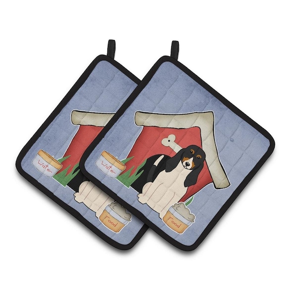 Carolines Treasures Dog House Collection Swiss Hound Pair of Pot Holders - BB2798PTHD