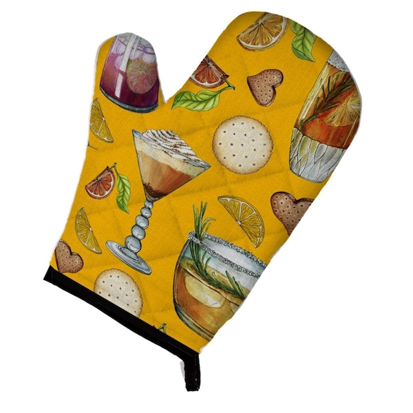 Carolines Treasures Drinks and Cocktails Gold Oven Mitt - BB5202OVMT
