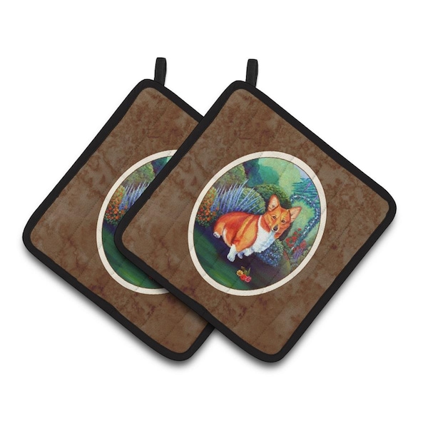 Carolines Treasures Corgi Pair of Pot Holders - 7118PTHD
