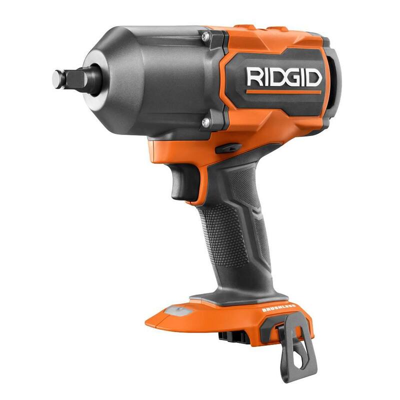Llave de impacto inalámbrica sin escobillas RIDGID de 18V de 4 modos y alto torque de 1/2 pulgada, con batería de 4.0 Ah y cargador - R86212KN.
