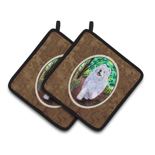Carolines Treasures Samoyed Pair of Pot Holders, 7.5 x 3 x 7.5 in. - SS8458PTHD