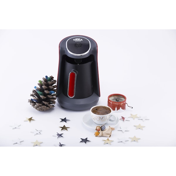Arzum Okka Minio Automatic Turkish Coffee Machine, Maker, 120V UL, RedChrome - OK004-N