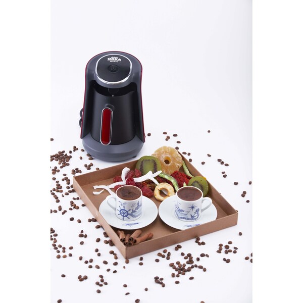 Arzum Okka Minio Automatic Turkish Coffee Machine, Maker, 120V UL, RedChrome - OK004-N