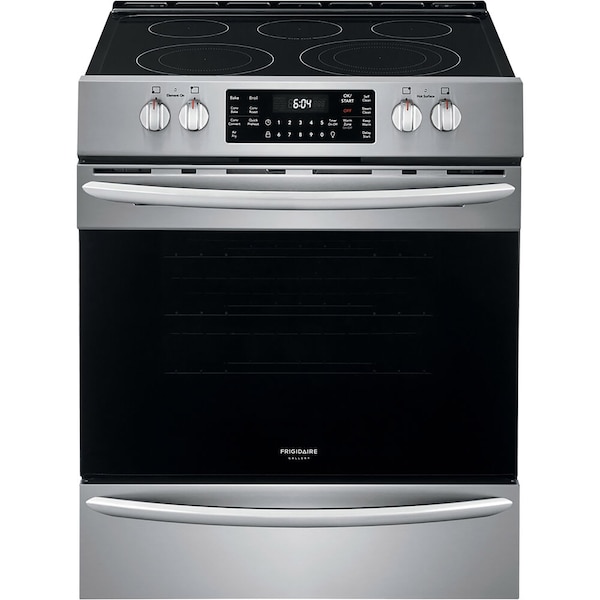 Almo 30-inch Stainless Steel Electric Slide-In Front Control Freestanding Range - FGEH3047VF