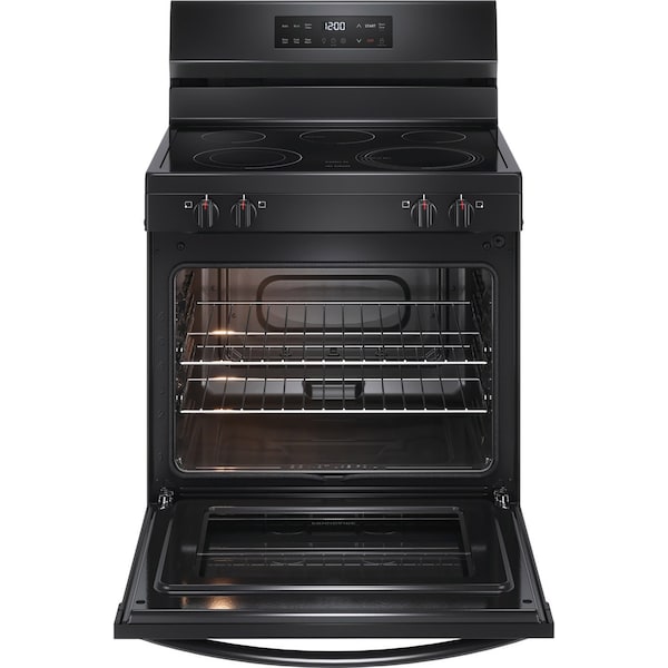 Almo Frigidaire 30-in. Electric Range with EvenTemp and Steam Clean Technology, Black - FCRE3062AB