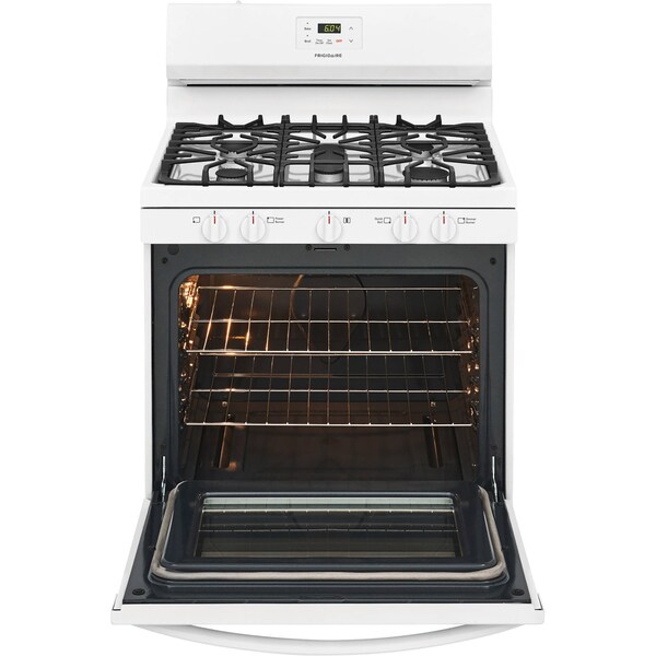 Almo 30-in. White Gas Freestanding Range with Continuous Grates and Manual Clean - FCRG3052AW