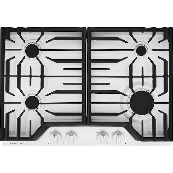 Almo Frigidaire 30-in. Gas Cooktop with 16,000 BTU Burner and SpillSafe Cooktop, White - FCCG3027AW
