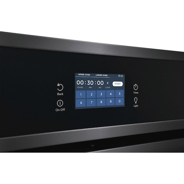 Almo Frigidaire Gallery 27-in Double Electric Convection Wall Oven in Black Stainless Steel - GCWD2767AD