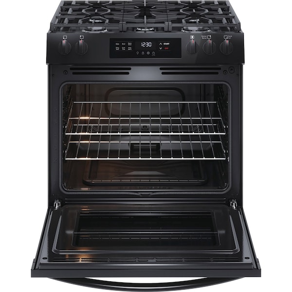 Almo 30-in. Front Control Gas Range with Quick Boil and Even Baking Technology, Black - FCFG3062AB