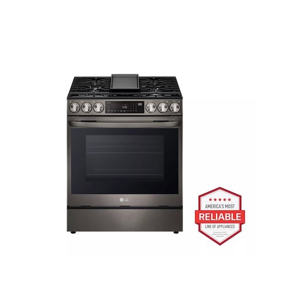 Almo 6.3 cu ft. Smart Wi-Fi Enabled ProBake Convection InstaView Gas Slide-In Range - LSGL6335D