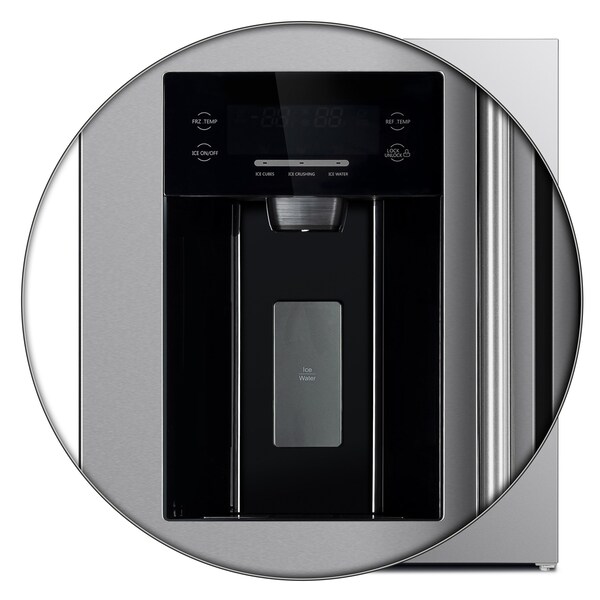 Forno Salerno 36In. Side-by-Side Stainless Steel Refrigerator Ice Maker - FFRBI1844-36SB