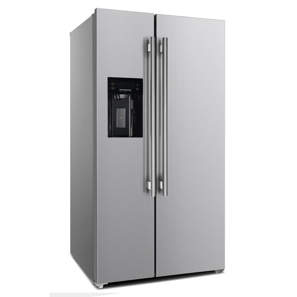 Forno Salerno 36In. Side-by-Side Stainless Steel Refrigerator Ice Maker - FFRBI1844-36SB