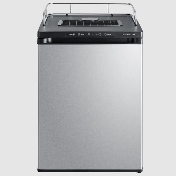 Edgestar 24 Inch Wide Kegerator Conversion Refrigerator for Full Size Kegs with Deep Chill Mode - BR3002SS