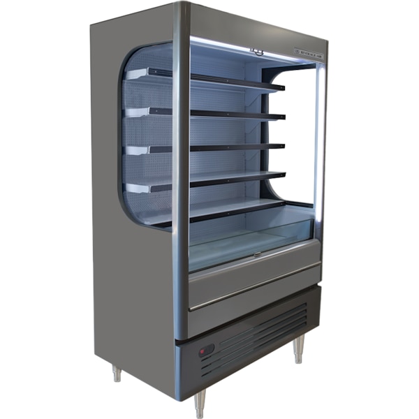 Beverage-Air Open Air Merchandiser, Vertical, 18.8 Cu. Ft, 115 Volt, Grey - VMHC18-1-G